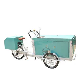 Värvikas Mobiil Jäätise Kiosk Kiire Kohvi Bike Elektrilised Kolmerattalise Jalgratta Hot Dog Toitlustus Ostukorvi