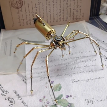 DIY Metallist Assamblee Spider Putukad Mudel Komplektid 3D Puzzel Mänguasi Lastele Täiskasvanute Steampunk Mehaaniline Mecha Käsitöö Käsitöö Kingitus