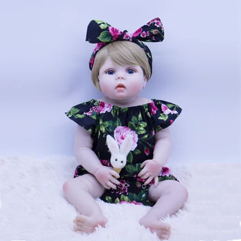 Uuestisündinud Nukk Tõetruu Vastsündinud Simulatsiooni printsess Baby Girl Ilusad sinised silmad Nukud Laste Lapsed Hariduslik Mänguasi Kaaslane gif