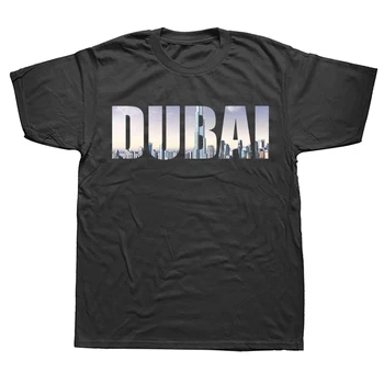 Naljakas Dubai Skyline Fotograafia T-Särk Suvel Stiilis Graafilise Puuvill Streetwear Lühikesed Varrukad Sünnipäeva Kingitused T-särk, Meeste Riided