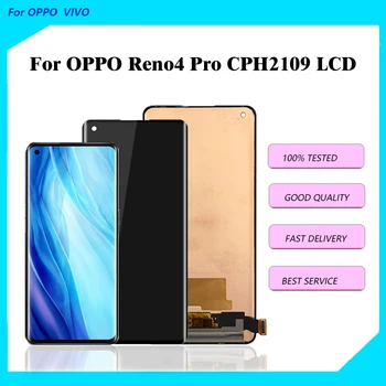 Algne AMOLED Jaoks OPPO Reno4 Pro LCD Ekraan Puutetundlik Digitizer Assamblee Asendaja OPPO CPH2109 Ekraan LCD
