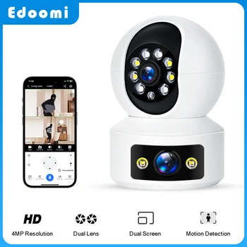 4MP Dual-Lens MINI Wifi IP Kaamera beebimonitor PTZ Sise-Automaatne Jälgimine kahesuunaline Audio CCTV Home Security IP Video 360Pro