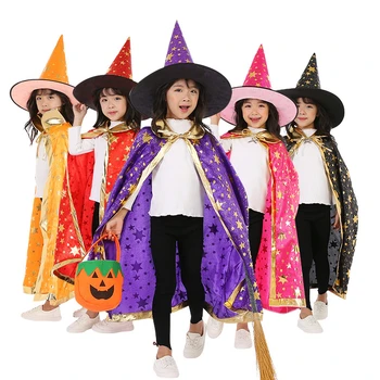 Lapsed Halloween Kostüümid Nõid Varjatud Nõid Cape Müts Laste Halloween Kostüüm Lapsed Cosplay Pidu Tarvikud 3-12 Aastat