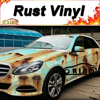 Hämmastav Car Styling Kleebis Rooste Vinyl Film Roostes Auto Wrap Kamuflaaž Vinüül Foolium Mootorratta Sõiduk, Veok, Auto, Paat Wrap Decal