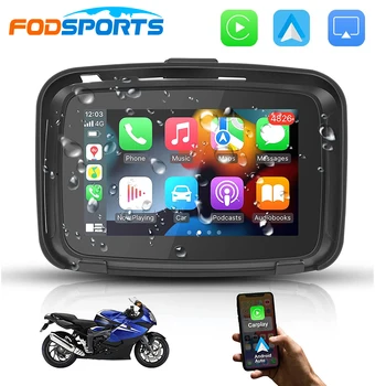 Fodsports Carplay Mootorratta 5 tolline GPS Navigaator Traadita Apple CarPlay Andorid Auto Kaasaskantav Moto Navigatsioon Ekraan, Veekindel