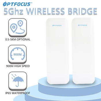 OPTFOCUS 2PACK 300 900M Wireless Bridge Gigabit Wifi Bridge 15 DBI 24V POE Traadita Väljas CPE Traadita AP Lift CCTV
