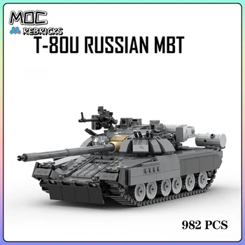 Sõjalise Varustuse T-80U MBT Uue Soomustatud Main Battle Tank Relvad KES ehitusplokk Koguda Kit Mudel DIY Ekraan Mänguasjad, Kingitused