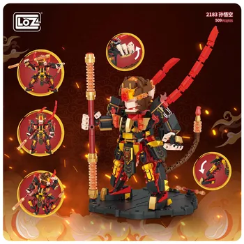 Ehitusplokid LOZ Sun Wukong Bull Demon King Muuta Mecha Lääne Reisi Segast ehitusplokid laste mänguasjad