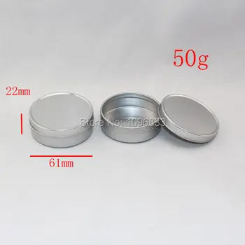50g Alumiinium Kosmeetiline Kreem Jar, 50ml Tühi Alumiinium Kast, Kosmeetika Tina Pakendi Konteiner, 50tk/Palju