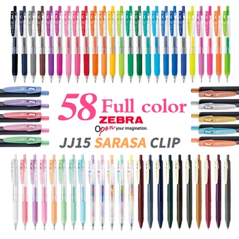 Täielik Komplekt 58 Värvid Zebra Sarasa Geeli Pliiats JJ15 Mahla Värvi 0,5 mm Õpilane Märkus Käsi Konto Pühendatud Kirjatarvete koolitarbed