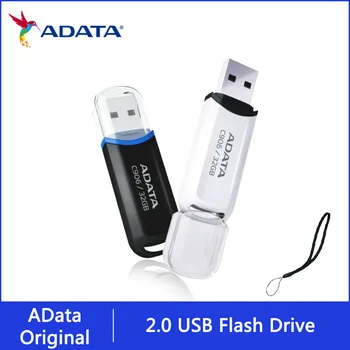 ADATA USB 2.0 C906 Mini Pendrive 64GB 32GB 16GB USB Flash Drive on Pen-Drive-USB Flash Stick Ketas Võtme Mälu Telefon Arvuti