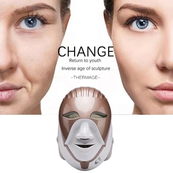7 Värvi Led mask Kaela-näo hooldus Ravi Ilu anti-akne noorendamine ravi masin Näo ilu seadmed Led mask