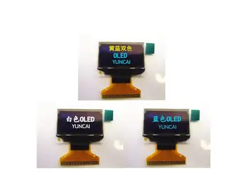 10tk 0.96 tolline OLED-Ekraan LCD Moodul SSD1306 128x64 Pikslit Sinine/Valge/Kollane Ja Sinine SPI Paralleelselt ja I2C IIC Sadama UUE 3.3 V
