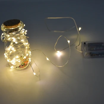 USB Aku LED-String Valgus 2m 5m 10m Silver Traat Vanik Lambid Haldjas dekoratiivlampides Lapsed Tuba, Magamistuba, Pulmad,Pidu