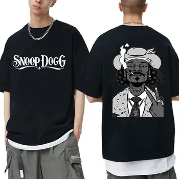 Räppar Snoop Doggy Cartoon Graafika, T-Särk, Meeste, Hip-Hop Trend Retro T-särgid Unisex O-Kaeluse jaoks Mood Liiga T-Särk Streetwear