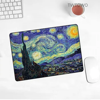 MousePad väiksus Uue Laua Mat Cartoon Looduslik Kautšuk Anime kawaii armas Van Gogh siseministeeriumi Teenetemärgi klaviatuuri pad