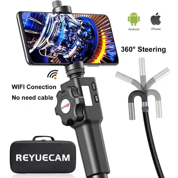 REYUECAM 5,5 mm Läbimõõduga 8,5 mm Selgeks Endoscope WIFI 360° Rooli Tööstus Borescope iPhone Android PC
