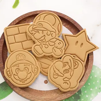 8pcs/ Set Super Mario Bros Küpsetamine Küpsise Hallituse Tarvikud Kook Hallituse tordikaunistuste DIY Plastikust Cookie Kutter Jõulud Kingitus