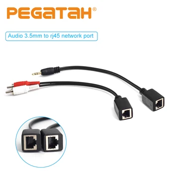 Uus DC Connector Audio 3.5 mm Rj45 arvutivõrgu Port 2/5/10 Adapter lühike Kaabel mobiiltelefoni Adapter Cable Audio Balun