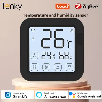 Tenky Tuya Wifi IR Temperatuuri ja Niiskuse Andur LCD Ekraan App Kontrolli Sise-T&H Anduri Tööd Alexa/Google Assistent