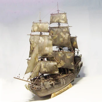Skaala 1:96 Kariibi mere Piraadid Musta Pärli Puust Purjekas Mudeli Komplekt Poiss Mänguasi