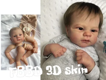 FBBD 18inch Juba Värvitud 3D Naha Uuestisündinud Baby Doll Eelija Värvitud Juuksed Kokku panemata Kiti Nukud Lastele