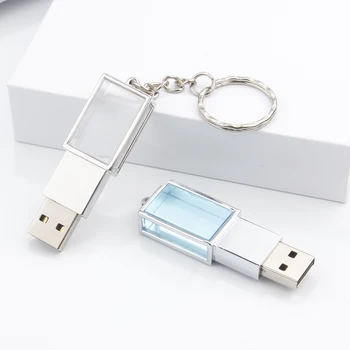 JASTER Crystal USB Flash Drives 128GB Roosa Ilus USB Stick 64GB 32GB 16GB Vaba Custom Logo Pen Drive 8GB 4GB Vaba võtmehoidja