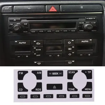 Raadio Stereo Kulunud Koorimine Nuppu Remont Decal Kleebised Autodele Teenetemärgi Car Styling Audi A4 B6 B7/ A6/ A2 ja A3 8L/P