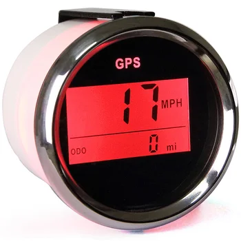 Tasuta Kohaletoimetamine Automotive Digital GPS-Kiirusmõõdikute 0-999Km/H, Mph Sõlme Odometers Paadi Kiirus Näidikute Punane Taustvalgustus 52mm 9-32vdc
