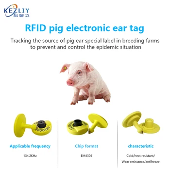 134kHz Fdx rfid-Elektrooniline kõrvamärk Siga Loomade Elektrooniline kõrvamärk eest põllumajandusettevõtte Karja Loomade Identifitseerimise