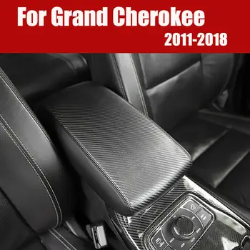 1tk Auto süsinikkiust Center Konsooli Taga Piduriklotsi Kate Interjööri Aksessuaarid Jeep Grand Cherokee 2011-2018 Kõrge Kvaliteediga