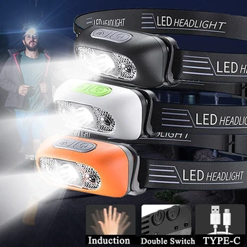 Mini Portable LED Esilatern 3 Transpordiliikide Motion Sensor Esitulede Laadimine USB Ereda Lambi Veekindel Telkimine Kalapüük Pea Tõrvik
