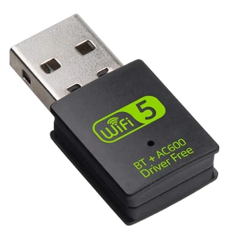 USB-Wifi-Bluetooth-Adapter, 600Mbps Dual Band Wireless-Võrgu Väline Vastuvõtja,Wifi Dongle For PC/Laptop/Desktop