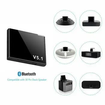 I-WAVE 30-pin Bluetooth 5.1 Audio Vastuvõtja A2DP Mini Wireless Adapter 30-pin Jack Analoog Kõlar IPhone ' i Ja IPod
