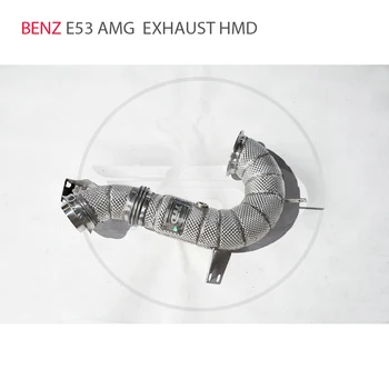 HMD Auto Tarvikud Heitgaasi Kollektori jaoks Mercedes Benz E53 AMG Summuti Koos katalüsaator Downpipe