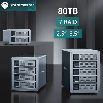 Yottamaster 2/4/5 Bay RAID Väline kõvaketas Ketta Ruum on 2,5