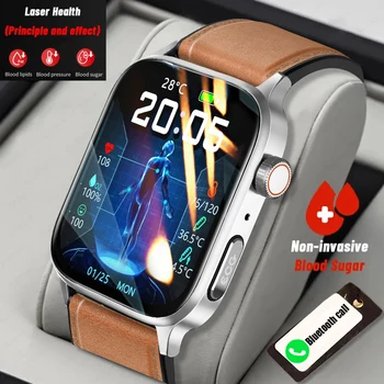 Uus mitteinvasiivne veresuhkru Smart Watch Bluetooth Kõne Meeste Südame Löögisageduse Keha Temperatuuri Stres Test EKG+PPG 2023 Smartwatch Naised