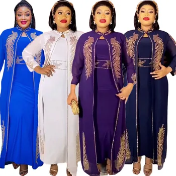 Aafrika Kleidid Luksus Teemandid Naiste Vetement Femme Dashiki Traditsiooniline Abaya Maxi Kleit Aafrika Riided Ankara Varustus Kleit