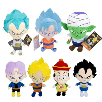 20cm Dragon Ball Jaapani Anime Palus Mänguasjad Super Saiyan Goku Vegeta Picollo Reisikohvrid Gohan Cartoon Joonis Pehmed Nukud Lapse Kingitused