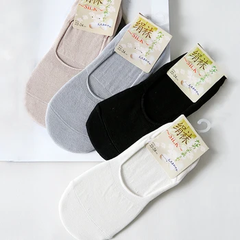 5 Paari Naiste Tõeline Silk Ei Näidata, Sokid Nähtamatu Peidetud Liner Mitte Tõsta Low Cut Vabaaja Õhuke Korter Paat Sokk
