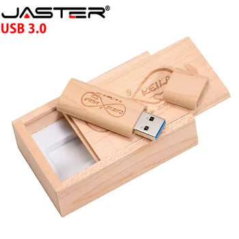 JASTER loominguline puidust USB 3.0 mälupulk 4GB/8GB/16GB/32GB/64GB Väline Ladustamine (tasuta custom logo)