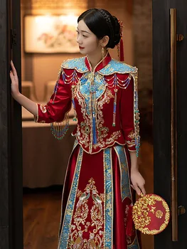 Oriental Stiilis Hiina Traditsioonilised Pulmad Kleit, Stiilne Paar Riided Cheongsam Hiina Qipao китайская одежда
