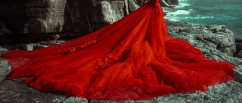 Naiste Pruudi Hommikumantlid Eemaldatav rongi punane applique tülli seelik eemaldatav Seelik kohandatud suurus pulm seelik