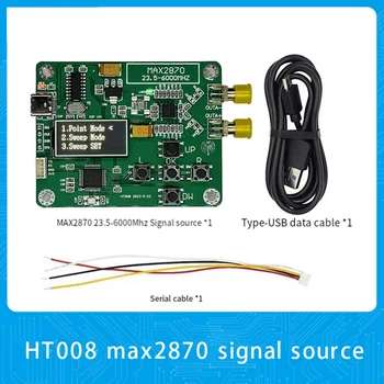 HT008 Signaali Allikas MAX2870 STM32 23.5-6000Mhz Generaatori Signaali Allikas Toetus Punkt/ Režiim Vastupidav Roheline