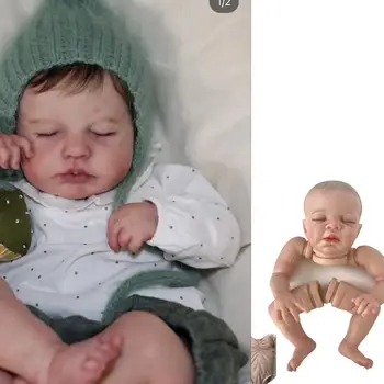 Loulou 3D Naha Bebe Uuestisündinud 16inches Juba Värvitud Bebe Nukk Komplektid Uuestisündinud Nukk Unassembly DIY Uuestisündinud Nukk Kit Kingitus Lastele