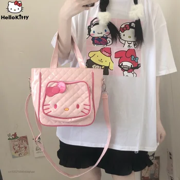 Sanrio Luksus Brändi Disainer Kotid Roosa Hello Kitty Armas Käekott PU Messenger Bag Jaapani Pehme õlakott Tassima Naiste Tüdruk