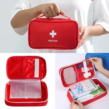 First Aid Kit Kaasaskantav Reisi Meditsiin Ladustamise Kott Väljas Maavärin Avarii Kott Suur Võimsus Kodu Ellujäämise Pakett Pill Juhul