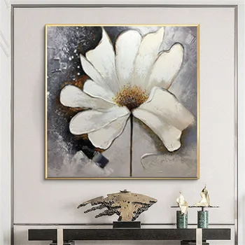 Käsitsi maalitud kaunis õlimaal Põhjamaade lilled liiliad suured lilled kaasaegne elutoa kaunistamiseks lõuendile maali seina art