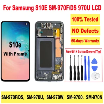 100% Testitud Ekraani Asendamine Samsung Galaxy S10E G970F G970U LCD Ekraan Puutetundlik Digitizer Assamblee NR Põletada Varjud