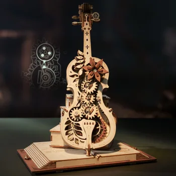 Mood Tšello Diy Puidust Assamblee Mudel Dekompressiooni Mänguasi Loovus Muusika Box Sünnipäeva Kingitus Kaunistused Naljakas 3D Puzzle tehniline Ülevaatus